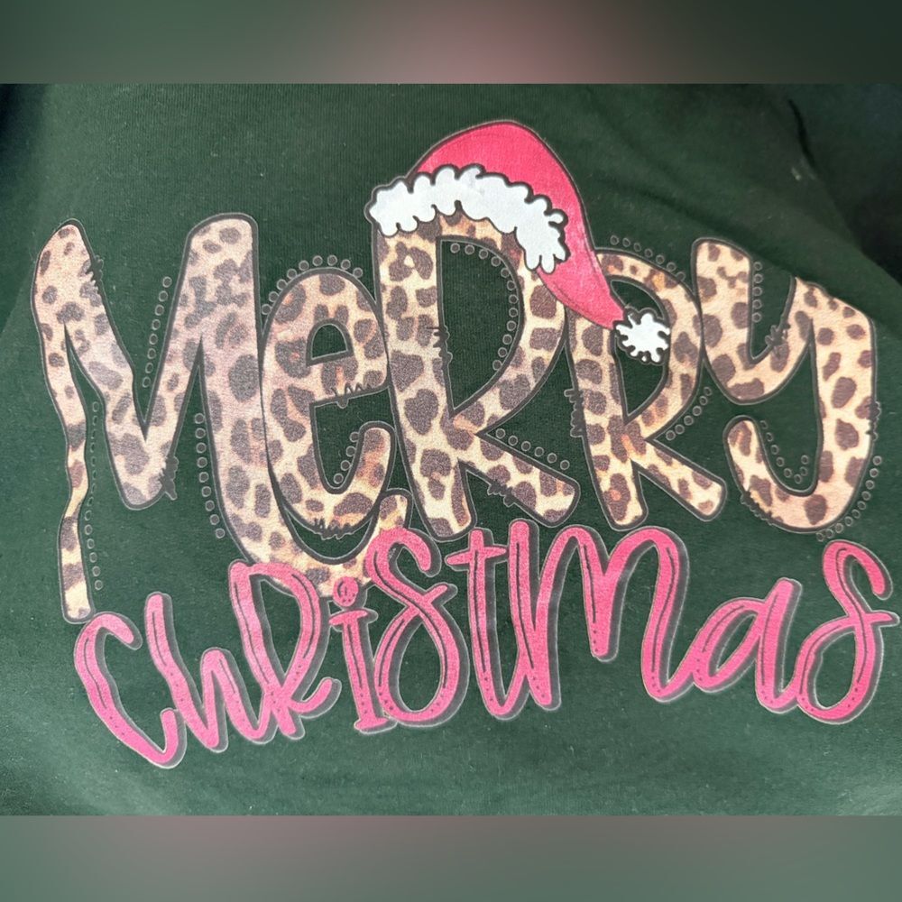 Gildan Green Merry Christmas Women's Sweatshirt - Picture 5 of 6